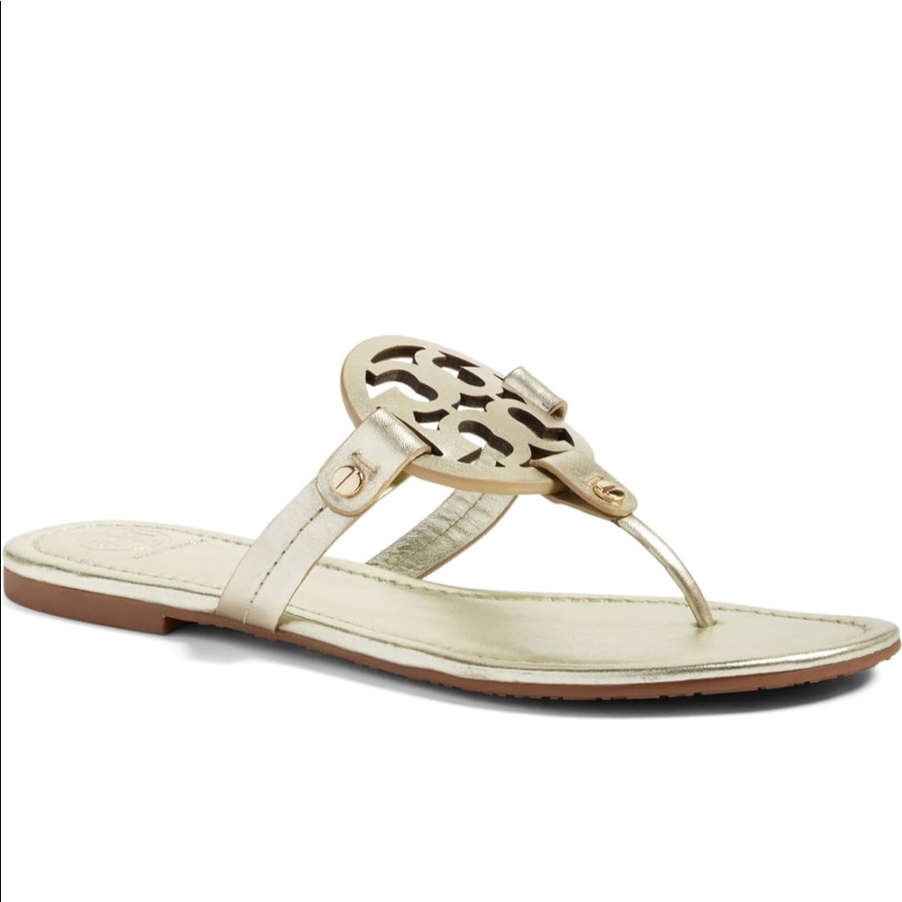 Tory Burch Miller Sandals - Gold - Size 9